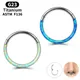 G23 Titanium Piercing Jewelry Front Opal Nose Rings Closed Ring Seamless Nose Ring Clicker Lip Ring