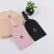 Portable PU Leather Luggage Tag Suitcase Identifier Label Bag Tags for Lunggage Boarding Bag Tag