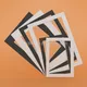 White/Black Photo Mats Rectangle A3/A4/A5 PaperBoard Mounts Textured Surface For Picture Frames