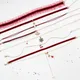 Red Series Velvet Tiny Heart Pendants Chokers Necklaces Red Wine Flower embroidery Neck Charm