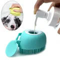 Puppy Big Pet Dog Cat For Bath Brush Massage With Soap Soft Safety Silicone Shampoo For Dogs Cats