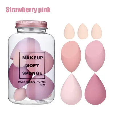 7pcs/set Beauty Egg Makeup Sponge Set Facial Beauty Puff Foundation Cream Concealer Makeup Tools