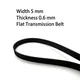 1Pcs Width 5mm Thickness 0.6mm Flat Rubber Drive Belt For Tape Recorder Repeater VCR Single Player