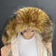 Faux Raccoon Fur Scarf Winter Hood Fur Decor Shawl Multicolor Fake Fur Scarf Winter Coat Fur Collar