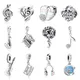 Original 925 Sterling Silver Charm Bead Love Music Note Piano Pendant Charms Fit Pandora Bracelets