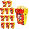 12 pcs Mickey Mouse Popcorn Box Mickey Boys Themed Party Supplies Children's Birthday Party Supplies