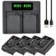 4X 2280mAh DMW-BLK22 DMW BLK22 Battery + LED Dual Charger for Panasonic LUMIX DC-S5 DC-S5K Cameras