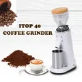 ITOP itop40 Titanium Burr Electric Coffee Grinder with Blow Hopper Cylindrical Aluminum Alloy