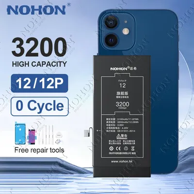 NOHON Phone Battery for iPhone 12 12Mini High Capacity Bateria for iPhone 14 15 11 13 Pro X XR XS