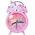 Pink Unicorn Children's Alarm Clock Cartoon Desktop for Kids Bedroom Home Decor Alarm Clock Bedside