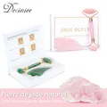 Natural Rose Quartz Roller Facial Jade Roller Stone Gua sha Scraper Face Lifting Massage Skin Eye