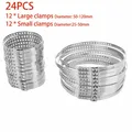 12/24Pcs Axle CV Joint Boot Crimp Clamp Kit Driveshaft Stainless Steel CV Boot Clamp 20- 50mm 50-