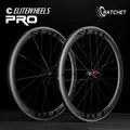 ELITEWHEELS PRO 700c Road Carbon Wheels R10 Ceramic Bearing Or Normal Hub 20-24H Clincher Tubeless