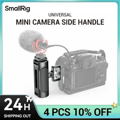 SmallRig Mini Camera Side Handle Handgrip with Two 1/4”-20 Screws Mount for Mirrorless/ Digital Camera DSLR Camera 2916
