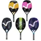 Beach Tennis Racket with Cover Bag Kevlar/12K Carbon with Shiny 3D Surface Non-slip Grip Handle for