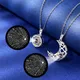 Fashion Couple Matching Necklace Sun Moon Necklaces for Lovers Gift Heart Magnetic Paired Pendant