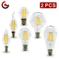 2pcs E27 E14 Retro Edison LED Filament Bulb Lamp AC220V Light Bulb C35 G45 A60 ST64 G80 G95 G125