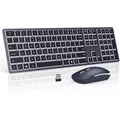 Backlight Wireless Keyboard and Mouse Combo 2.4G USB Silent Keyboard Set Rechargeable Full-Size Slim