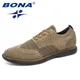 BONA New Fashion Style Men Casual Shoes Flying Weaven Men Shoes Super Light Men Oxfords Comfortable