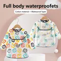 Baby Bibs Cloth Waterproof Dining Clothes Long Sleeve Apron Children Feeding Smock Burp Reverse