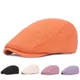 2022 Retro Men's Hats Retro Berets Hat for Women Cotton Visors Herringbone Flat Caps Casual Artist