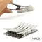 10/50pcs Multipurpose Stainless Steel Clips with Plastic Clothing Clamps Sealing Clip Household