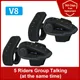 XINOWY V8 1200M Bluetooth Motorcycle Helmet Headset Intercom 5 Riders Full Duplex Interphone