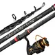 1.8M-3.6M Telescopic Lure Fishing Rod Carbon Fiber Spinning Sea Fishing Pole Bait Weight 10-250g