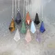 Natural Stone Opal Healing Pendulum Gem Reiki Heal for Divination Cone Crysta Spiritual Hexagon