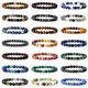 Classic Chakras Stone Bead Bracelets for Women Quartz Lava Tiger Eye Stone Beaded Reiki Yoga