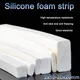 1/2/3/Meters White Square Sponge Strip Silicone Foamed Rubber Doors Windows Gasket Trim Seal