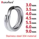 100Pcs Fishing Rings Stainless Steel Split Rings Fishing Tackle Strengthen Solid Ring Lure