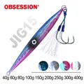 OBSESSION 40g-500g Sea-bream Slow Sinking Jigging Fish Sea Bass Fishing Lure Artificial Bait Carp