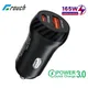 100W Car Charger Super Fast Charging PD65W USB Type C Car Phone Charger Quick Charge Adapter For
