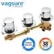 New Triple Handle Thermostatic Brass Shower Faucet Shower Room Auto Thermostatic Control Valve Mixer