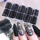 10 Rolls/Box White Black Lace Nail Art Foils Set Nail Transfer Sticker Paper DIY Manicure Nail