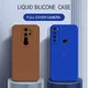 Camera Protection Case On For Xiaomi Redmi Note 8 Pro 8pro Note8 2021 Square Liquid Silicone Brown