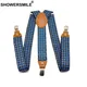 Suspenders Men For Pants Adjustable Casual Belts Leather 3 Clips Y Shape Brace Stylish Print Male