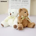 18cm 1pc Cute Patch Bear Dolls Lovely Teddy Bear Stuffed Toy Soft Bear Baby Toy Kids Girls Birthday