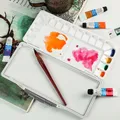 33-grid Watercolor Color Box Moisturizing Portable Large-capacity Paint Flip-top Folding Gouache