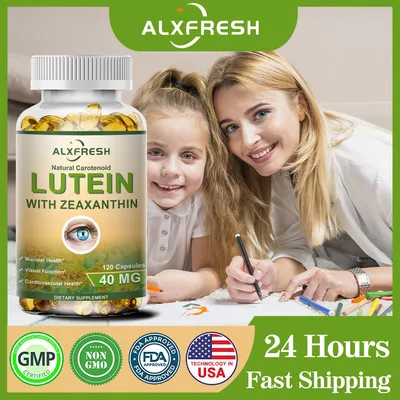 Alxfresh Lutein 40 mg With Zeaxanthin Health Supplements and Eyes Vitamins Supports Eye Strain Dry Eyes and Vision Health