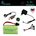 4.8v 3000mAh NiMH Battery 4.8v Rechargeable Battery Ni-MH AA Battery Pack +4.8v Charger For Rc toys