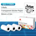 Phomemo Thermal Paper Gold Sticker Colorful Paper 53mm x 3.5m for Phomemo M02/M02S/M02Pro Pocket
