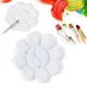 2Pcs 8 Cells Palette Plum-shaped Paint Tray Artist Oil Watercolor White Paint Container Plastic Art