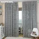 NAPEARL Home Decoration Living Room Curtains Window Treatments Jacquard Leaf Designer Gray Curtain