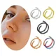 1cs Stainless Steel Double Nose Ring Spiral Nose Septum Piercing Cartilage Hoop Earrings Tragus