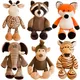 25cm Cute Stuffed Animals Plush Toy Elephant Giraffe Raccoon Fox Lion Tiger Monkey Dog Plush Animal