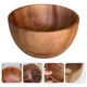 Wooden Salad Bowl Fruit Bowl Household Rice Bowl Cooking Kitchen Restaurant Drop Resistant Portable