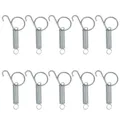 Cage Door Spring Hook 10Pcs Metal Spring Hooks Sturdy Tension Fixing Spring for Wire