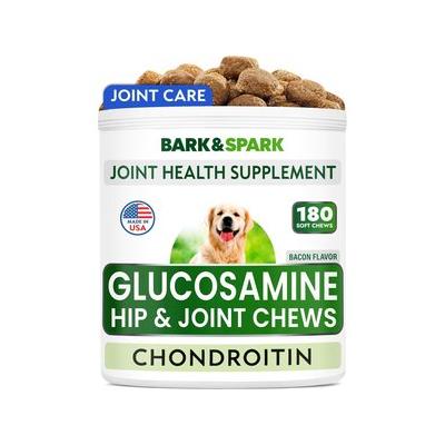 Bark&Spark Glucosamine Chondroitin Hip & Joint with Omega 3 & Fish Oil Supplement for Dogs, 180 count